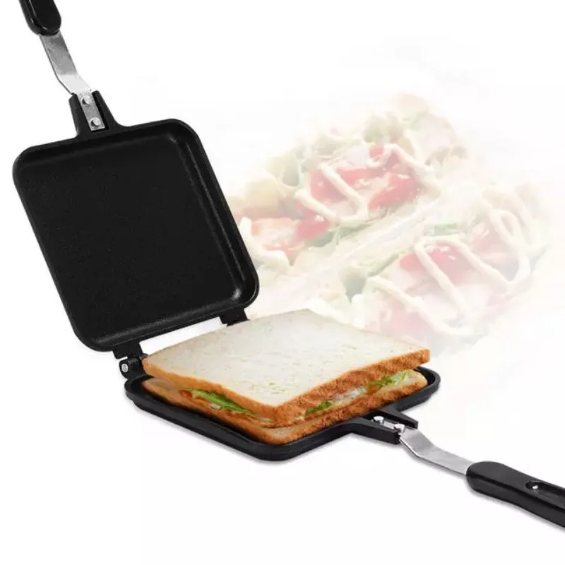 Pemanggang Roti / Alat Pembuat Roti / Sandwich Maker / Cetakan Roti Anti Lengket