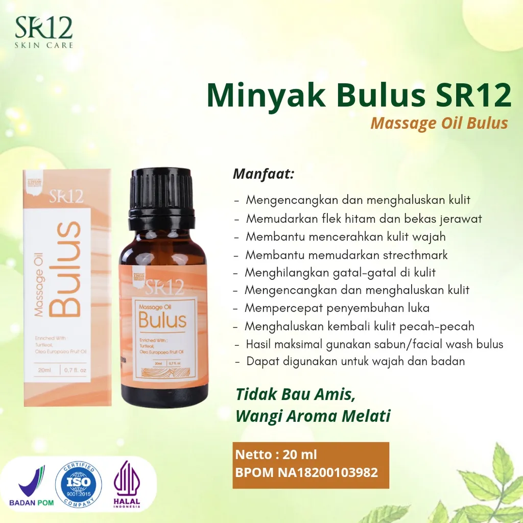 MINYAK BULUS ORIGINAL / MASSAGE OIL BULUS SR12 / PENGENCANG PAYUDARA / TREATMENT WAJAH DAN TUBUH