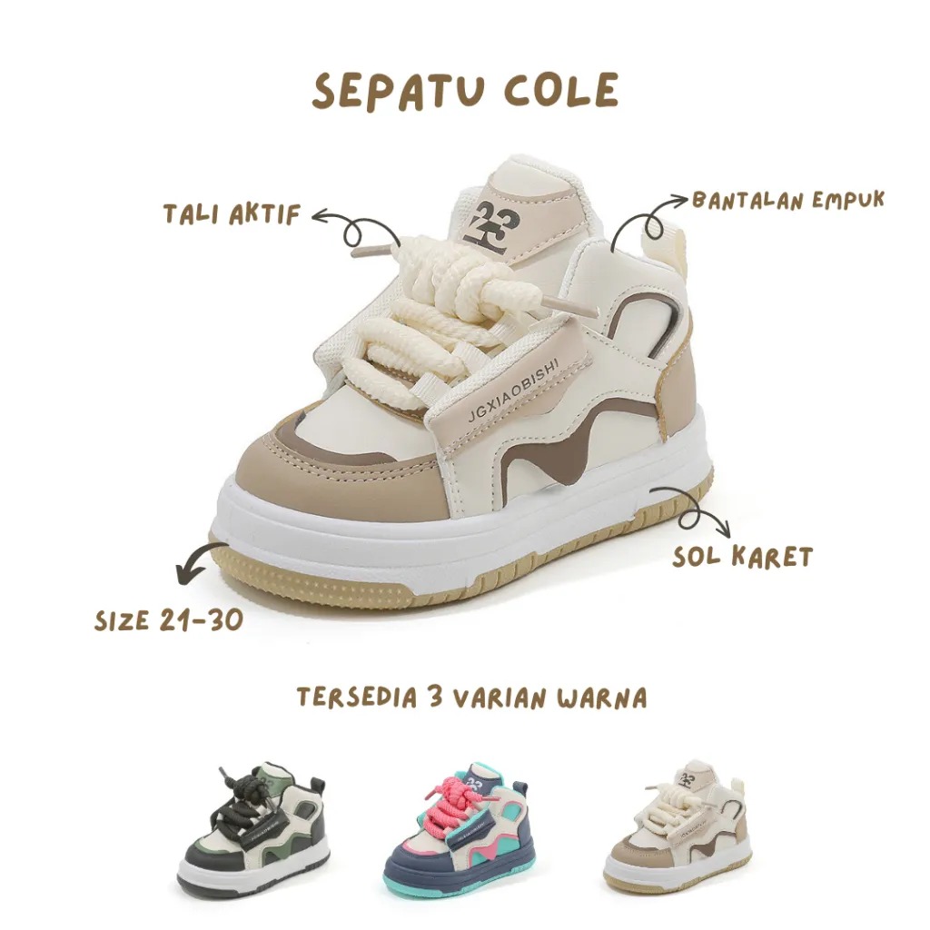 BABYPOTATO - Cole Sepatu Sneakers Anak Bayi Usia 1-5 tahun