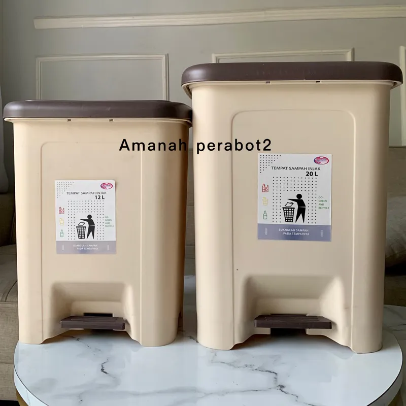 TEMPAT SAMPAH INJAK/INJEK 12L & 20L LOVENIA free packing kardus aman