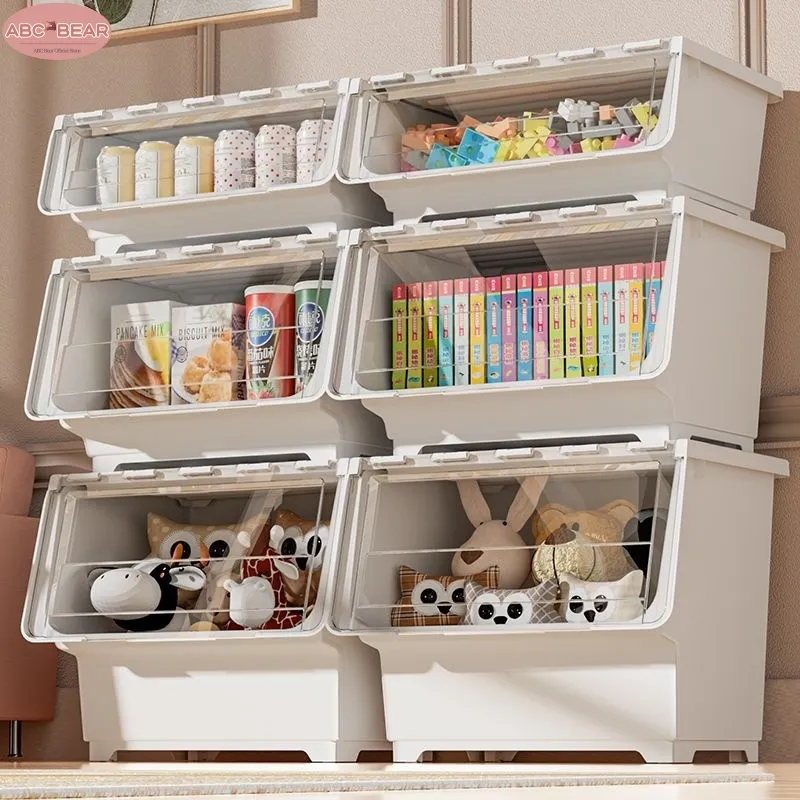 ABC BEAR Olymplast Stroge box  Container Box  Double Open Lid box Buku, pakaian, mainan Plastik Kotak Penyimpanan