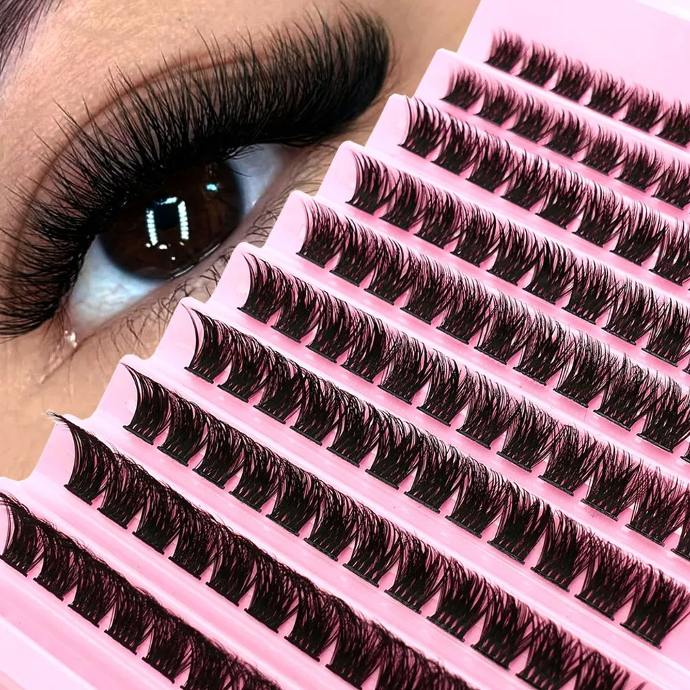 Professional Extension 100 Helai Bulu Mata Palsu Natural Pilihan N1/N3/N5Efek Mata Besar Panjang Alami