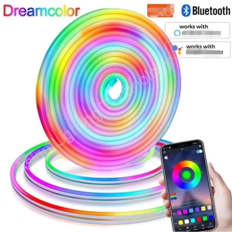 LAMPU LED NEON FLEX RGB RUNNING 5M DC USB SENSOR SUARA+ App control + Remot control