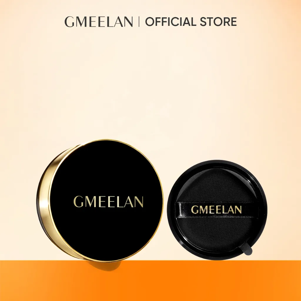 GMEELAN Black Truffle PCA Zinc Antioksidan Air Cushion 7g+10g High Coverage Cushion Dengan Kandungan Skincare Mencegah Kekusaman Dan Kulit Kering Sepanjang Concealer Foundation Wajah Extract Mencerahkan Lasting Compact Bedak Padat + 10g Refills