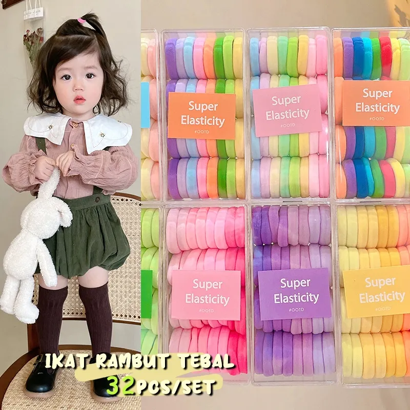 ROVEDCITY Ikat Rambut Anak Ikat Rambut Anak Perempuan Ikat Rambut Tidak Merusak Rambut Tahan Lama & Elastis Bagus Aksesoris Rambut Warna-Warni