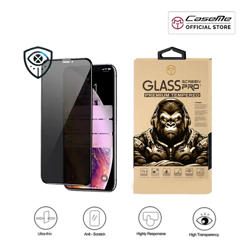 Caseme Tempered Glass Redmi Note 4 5 6 7 8 9 10 11 12 13 14 15 PRO PLUS 4G 5G Anti Spy Privacy Kualitas Gorillax