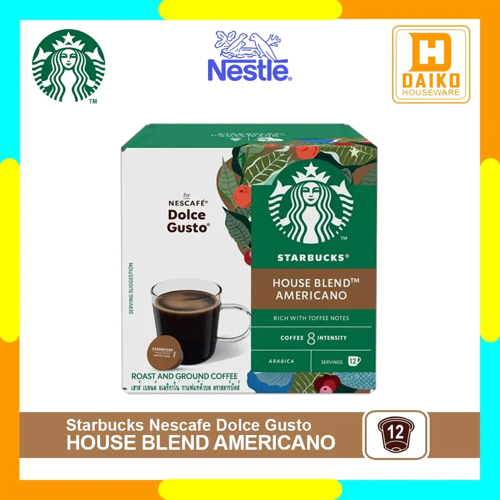 Starbucks House Blend Americano Box - Starbucks Americano Capsule By Nescafe Dolce Gusto Coffee Original Nestle - Kopi Kapsul