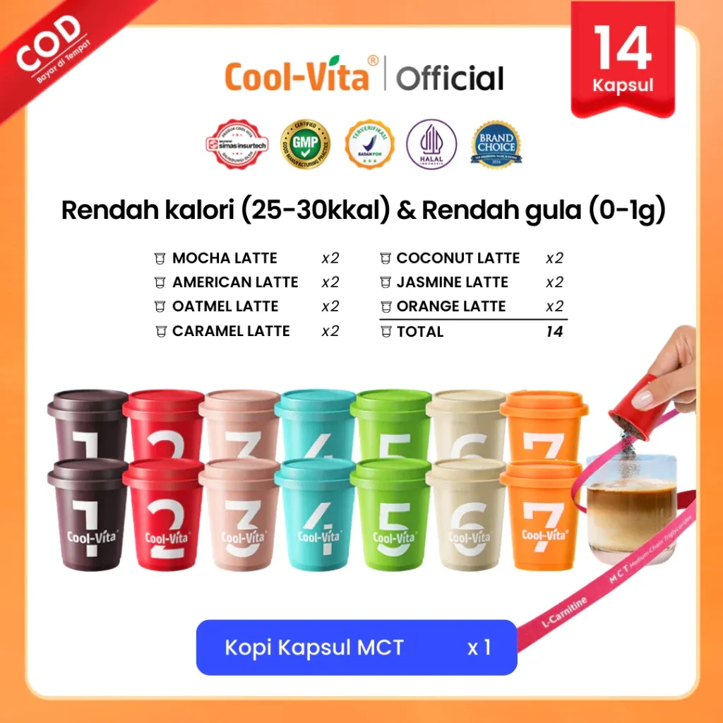 [limited Instan Kopi Coolvita Big Box MCT Coffee Mix 14 Kapsul