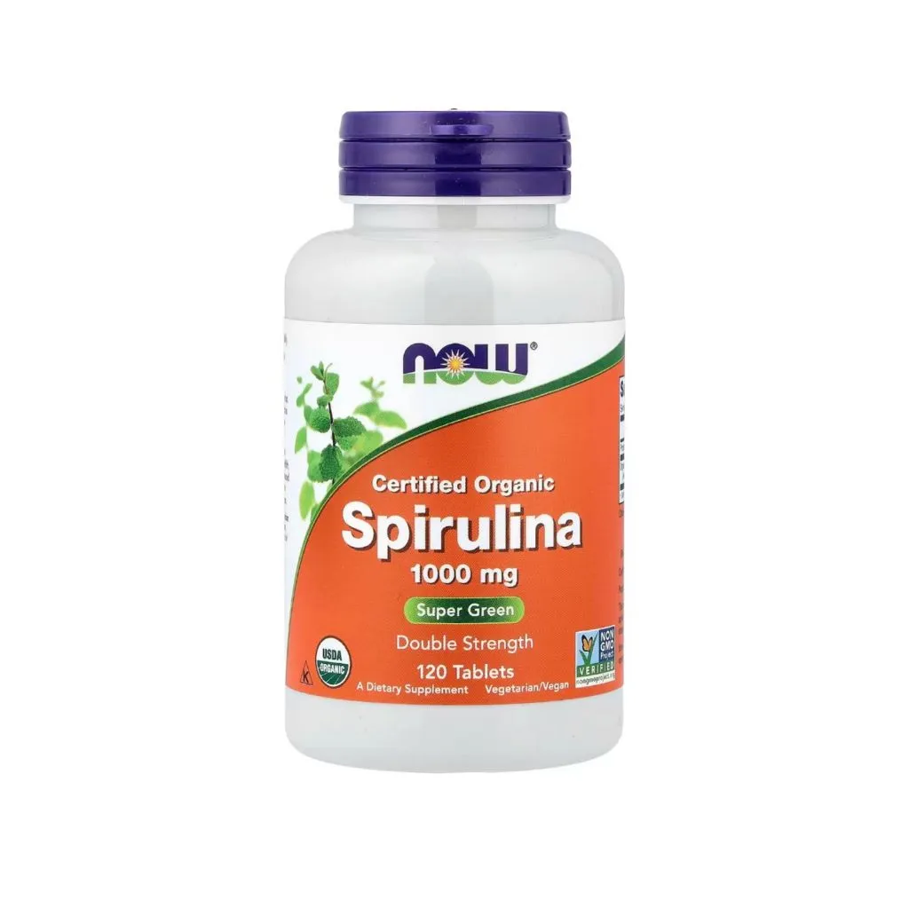 Now Foods Organic Spirulina 500 mg / 1000 mg (100/120 Tablet)