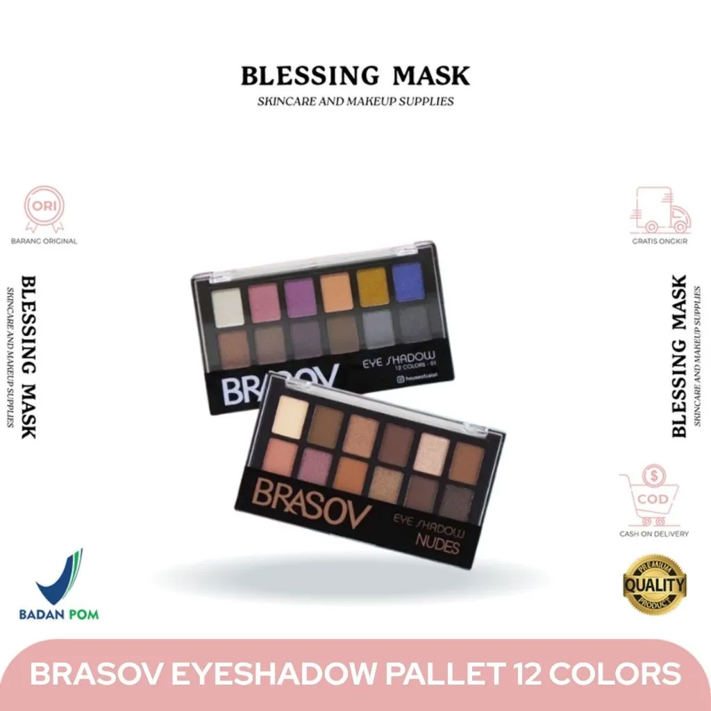 BRASOV Eye shadow nudes | black | Perawatan & Kecantikan / Kosmetik / Kosmetik Mata / Eyeshadow | Blessingmask.official