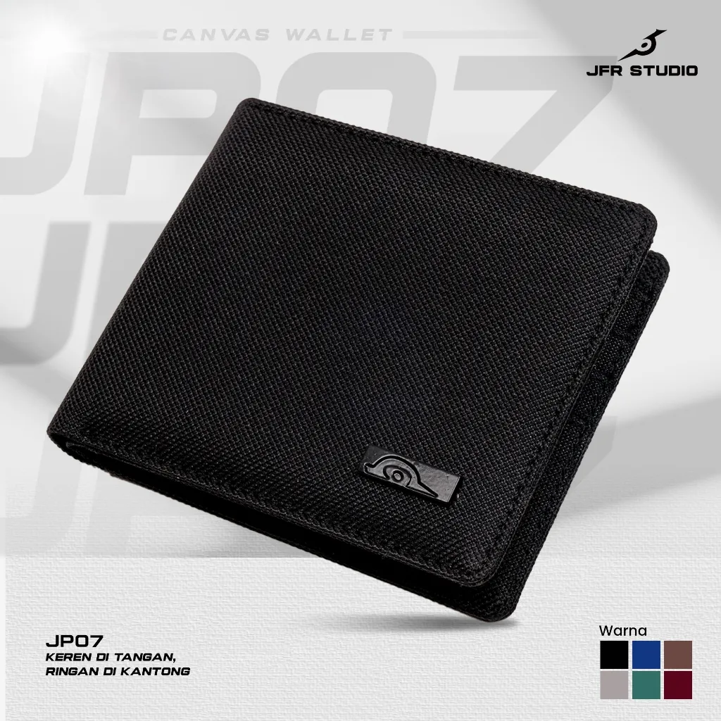 JFR Dompet Pria Slim Minimalis Kanvas Premium - JP07