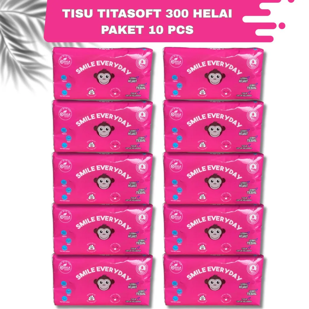(10 PCS ) Tisu wajah Baru TITASOFT 300 helai isi 10 Pcs