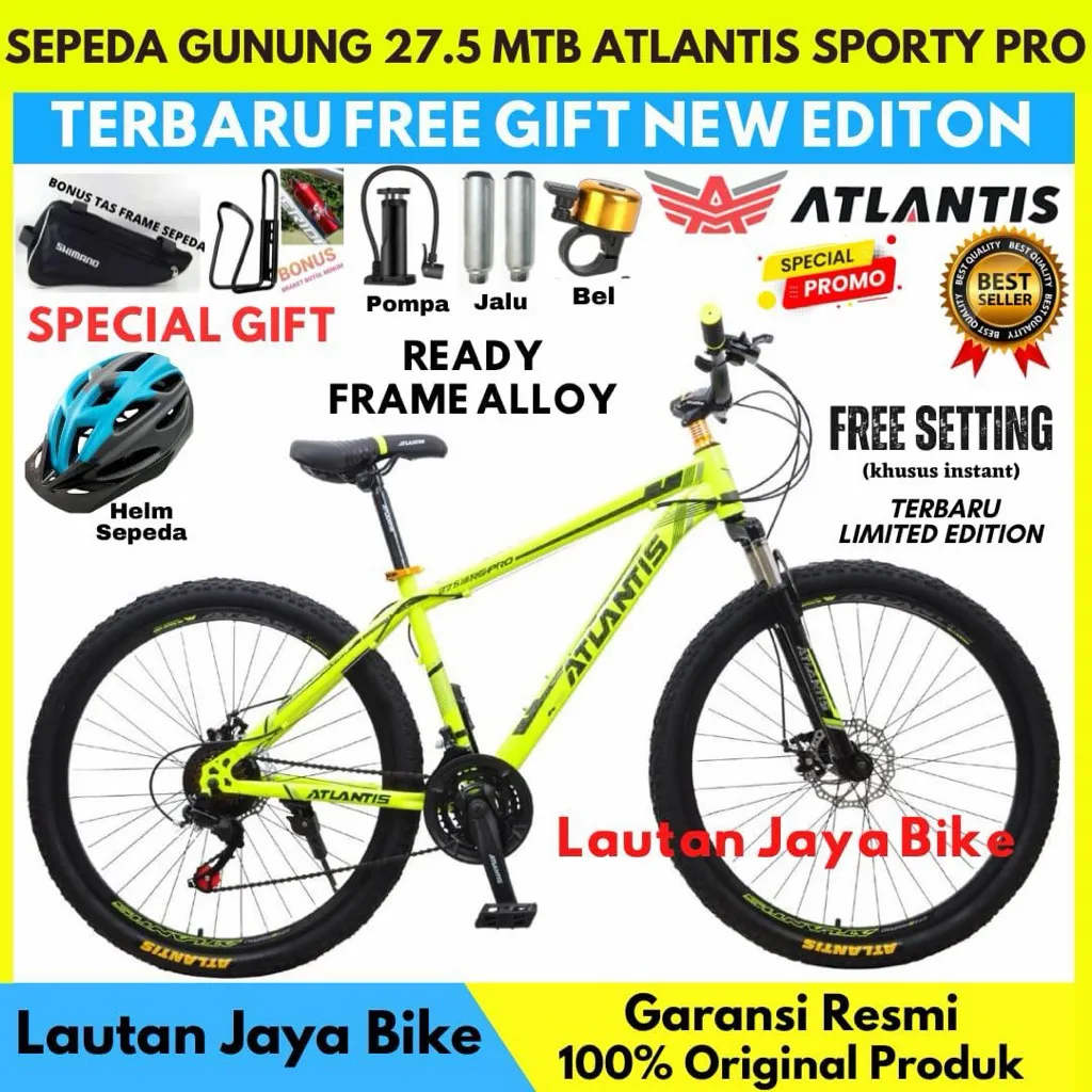Sepeda Gunung 27.5 MTB ATLANTIS 730 REM CAKRAM NEW