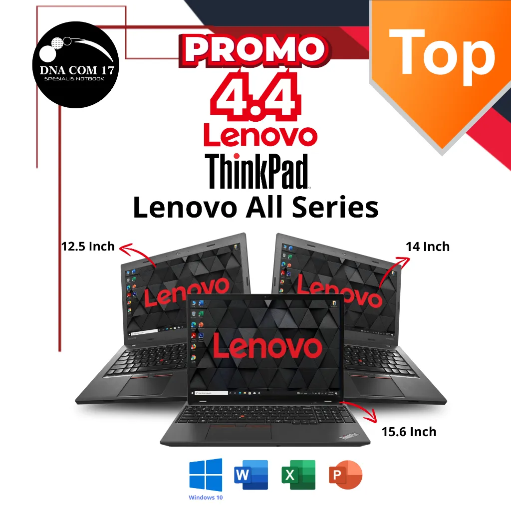 Laptop Lenovo Thinkpad Core i5 | RAM 4GB / 8GB / 16GB | SSD 256GB | Mulus / Second  / Original Series / Berkualitas / Bergaransi