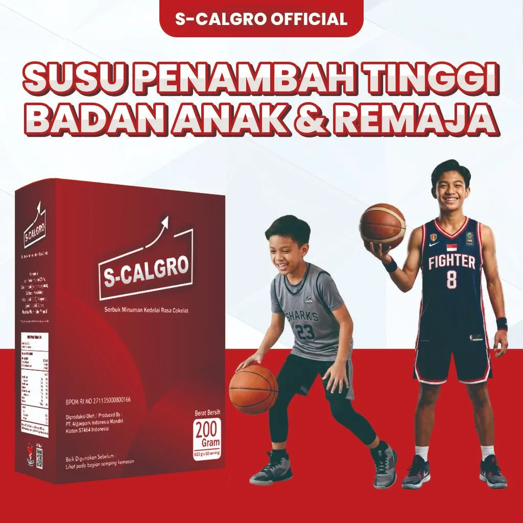 Susu Peninggi Badan Anak, Tinggi Kalsium Protein Dan Vitamin Pertumbuhan Anak Remaja 200g S-CALGRO
