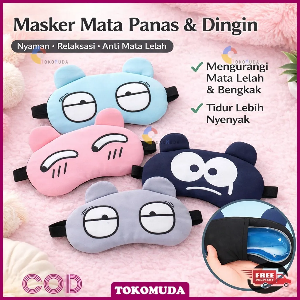 TOKOMUDA Penutup mata karakter hewan Tutup mata Tidur Eye Cover Korea 56-68 KB