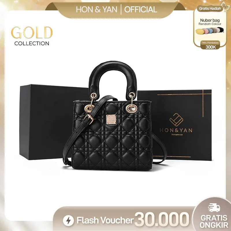 HONYAN GOLD Tas Wanita Tas Selempang Wanita Slingbag Wanita Gift Set 3 in 1 - Viorst Handbag