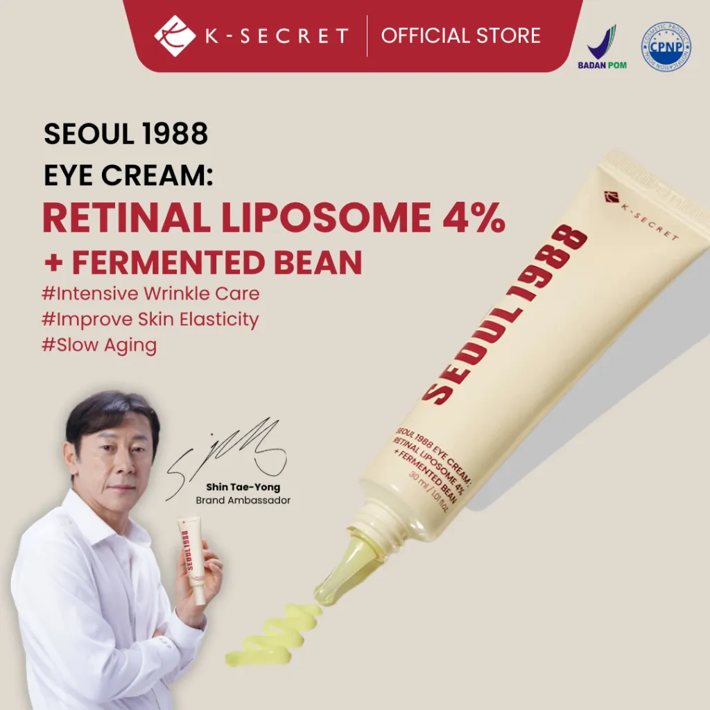KSECRET SEOUL 1988 Eye Cream Retinal Liposome 4% + Fermented Bean - 30ml | Atasi Mata Panda & Kerutan