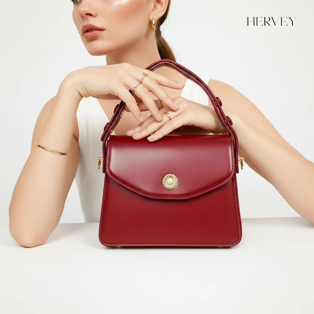 Premium Hervey Jardin Vintage Bag - High end and classy bag vegan leather premium
