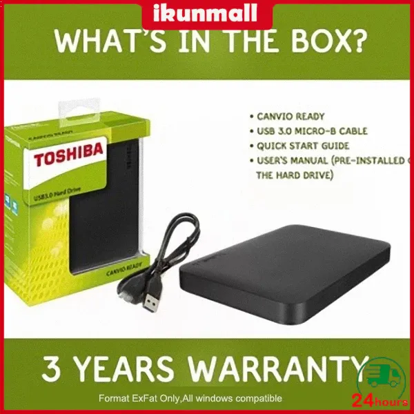Toshiba Canvio Basic 2TB HD Hardisk Eksternal / HDD External USB 3.0 Portable Hardisk External Hard Disk