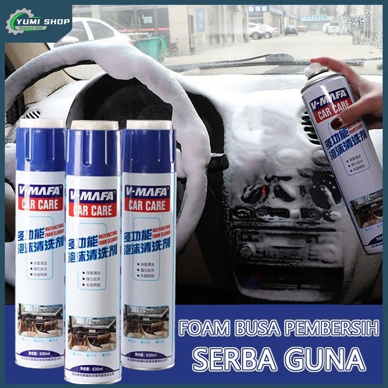 Foam Cleaner Multifungsi/V MAFA CAR CARE/Pembersih interior mobil/Multifunctional foam cleaner/Car foam cleaning/Dry Cleaner Agent Tanpa Air/All Clear Interior Mobil Foam Pembersih Serbaguna/Pembersih Interior Mobil