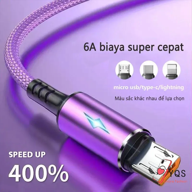 5A 1.2m Fast Charging Kabel data Type-C Cable Micro USB For IOS iphone Android All tipe Brand