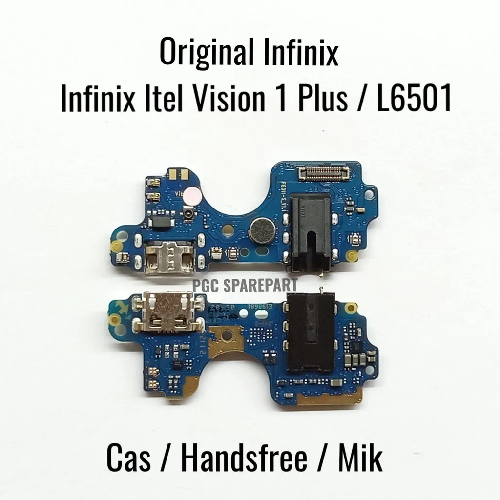 Original Konektor Papan Charger + Mic + Hansfree Infinix Itel Vision 1 Plus / L6501- Flexible Flexibel Fleksibel Fleksible Connector Cas Charge Casan Charging