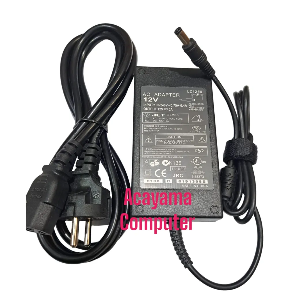 Adaptor Charger Monitor LCD BenQ FP767 FP791 FP855 FP991 12V 5A