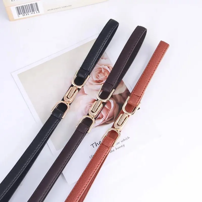 EMARTSHOP Ikat Pinggang Adjustable Hot Trend Korea Fashion Kulit Gasper Kecil Sabuk Cewe Belt Wanita