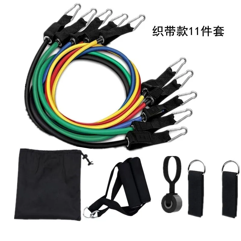 Resistance Band Set 11 Full Bands Tube Tubes Set Alat Fitness Portable Workout