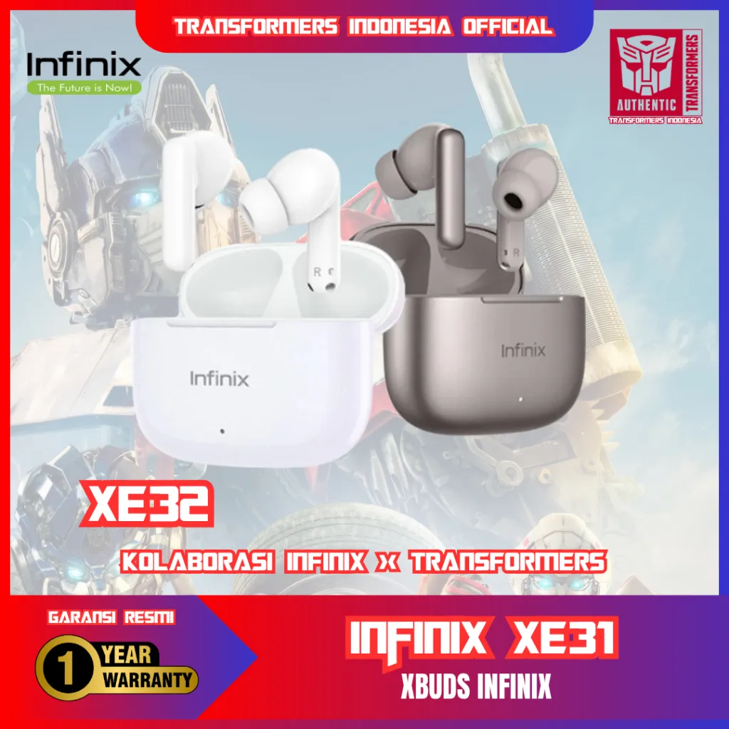 Transformers x Infinix XBuds N4 Pro | Infinix TWS XE32 Earphone Waterproof IPX4