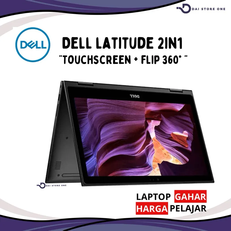 Laptop Dell Latitude 2in1 i5/ i7 8th 16/256 Mulus Bergaransi