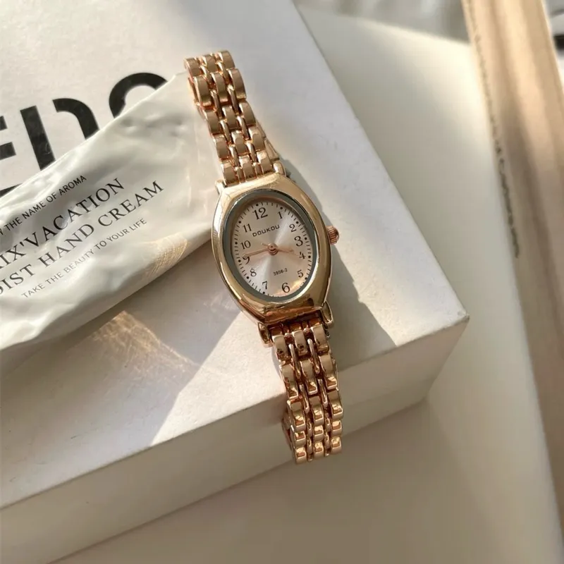 KOOLEY Jam Tangan Wanita Doukou DK11 Oval Stainless Vintage Watch Women COD