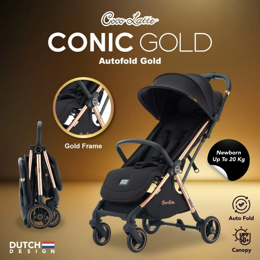 Cocolatte Conic Auto Stroller Baby Bayi Autofold Cabin Size