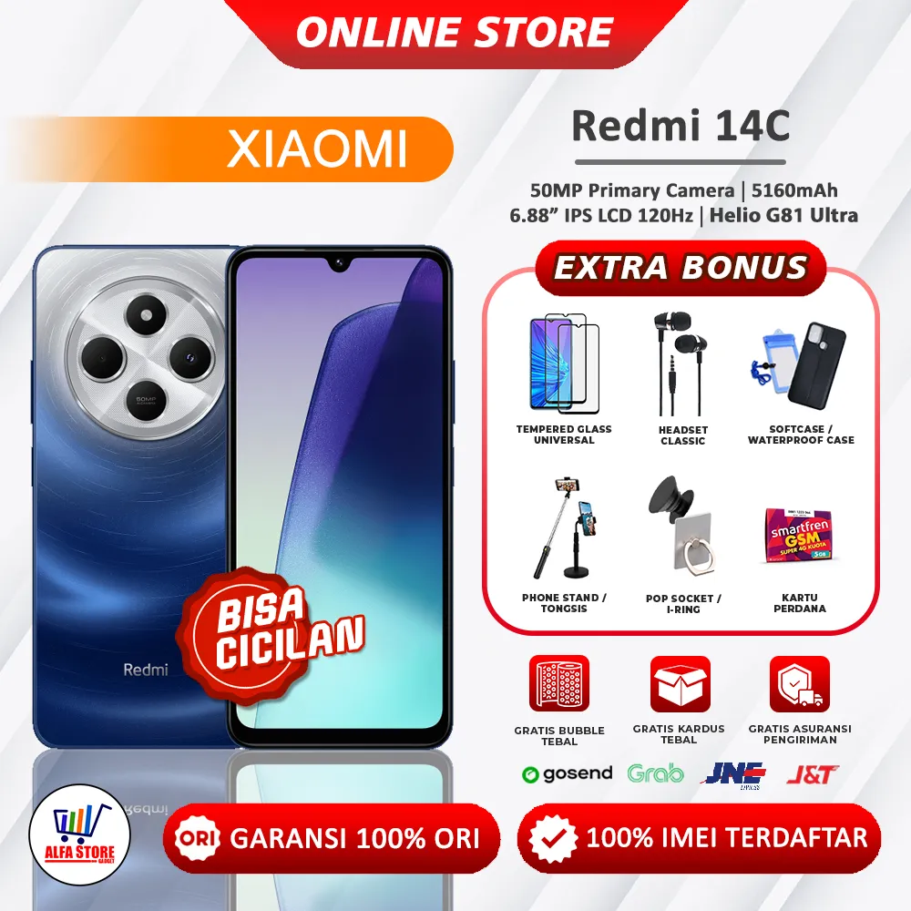 Xiaomi redmi 14c NFC ram 8/256gb ram 6/128gb redmi 15c ram 8/256gb redmi15c ram 6/128gb redmi 15 c xiaomi 15c garansi resmi