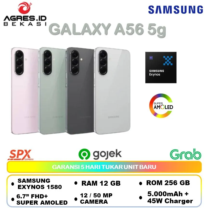 SAMSUNG Galaxy A56 5G (12+256/8+256)50MP OIS HDR Camera/Smartphone AI