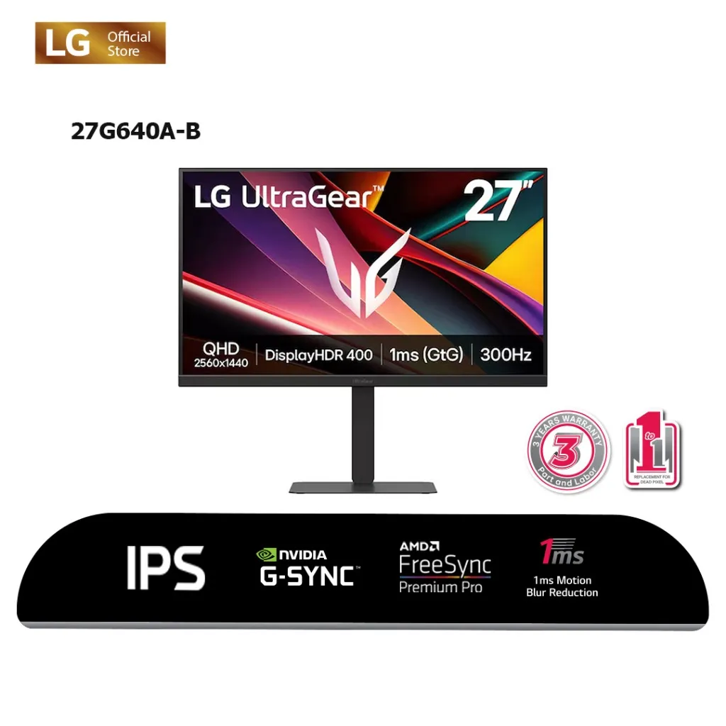 LG UltraGear 27G640A-B 27" QHD Gaming Monitor 1ms 330Hz USB-C