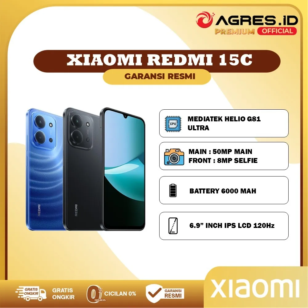 Xiaomi Redmi 15C 6GB/128GB I 8GB/256GB Garansi Resmi Xiaomi Indonesia