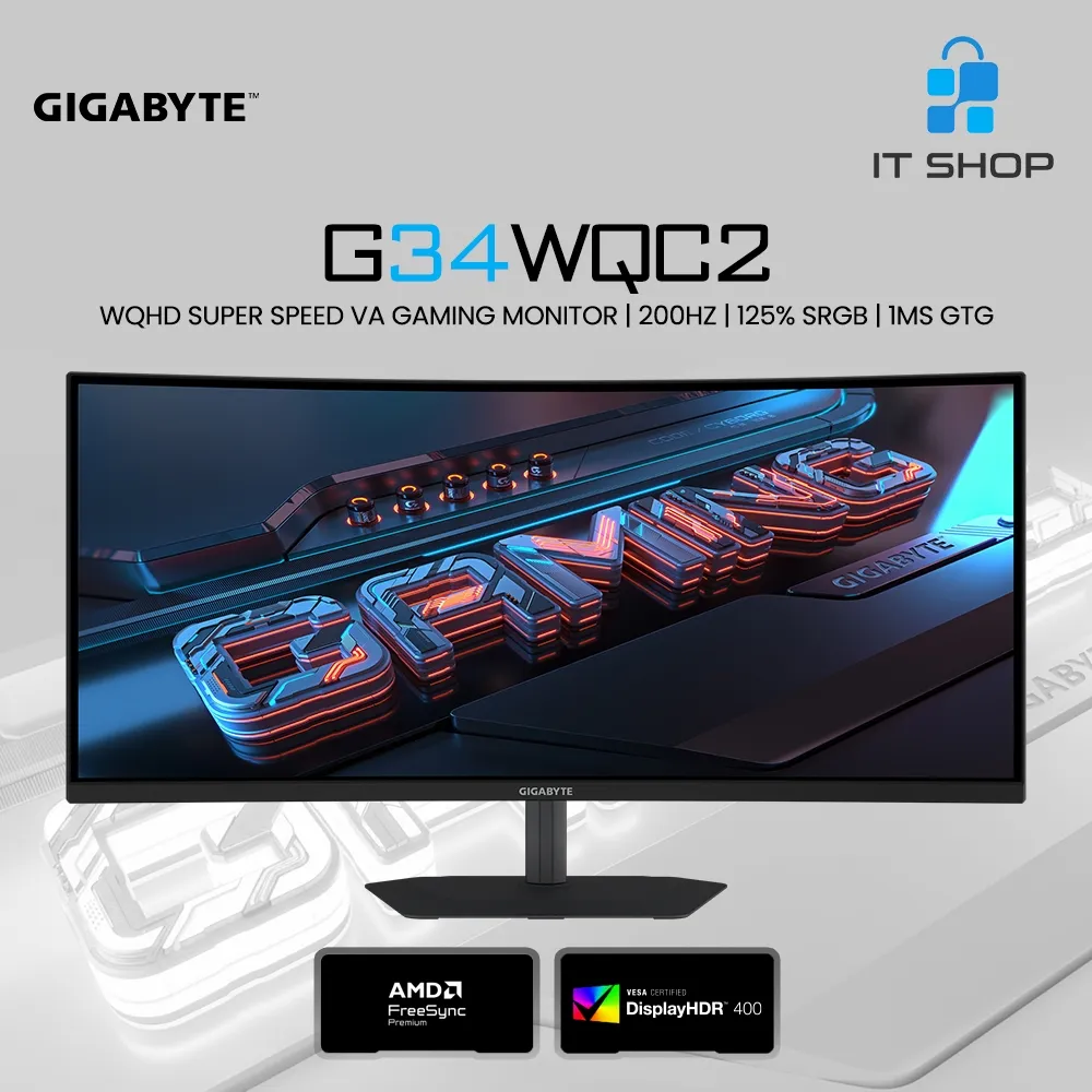 Gigabyte G34WQC2 Gaming Monitor Curved 34inchi VA 200Hz