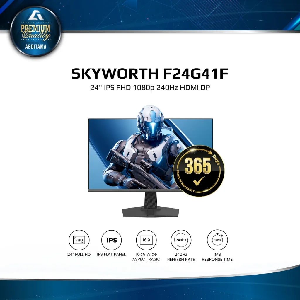 SKYWORTH F24G41F 24 IPS FHD 240Hz 1ms HDMI 2.0x2 DP 1.2x1 VESA 75x75 EyeCare