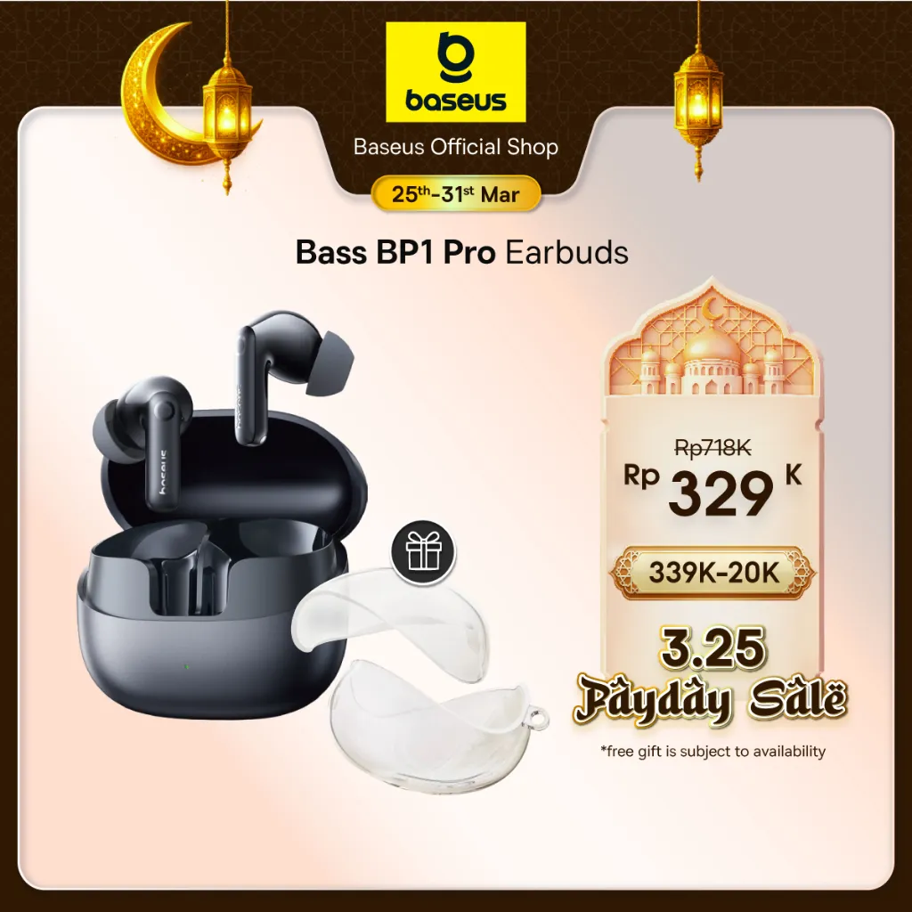 Baseus BP1 Pro TWS Adaptive ANC Hi-Res LDAC -50dB 6 Mic ENC with IP55 & 55H Earbud Earphone Bluetooth 6.0