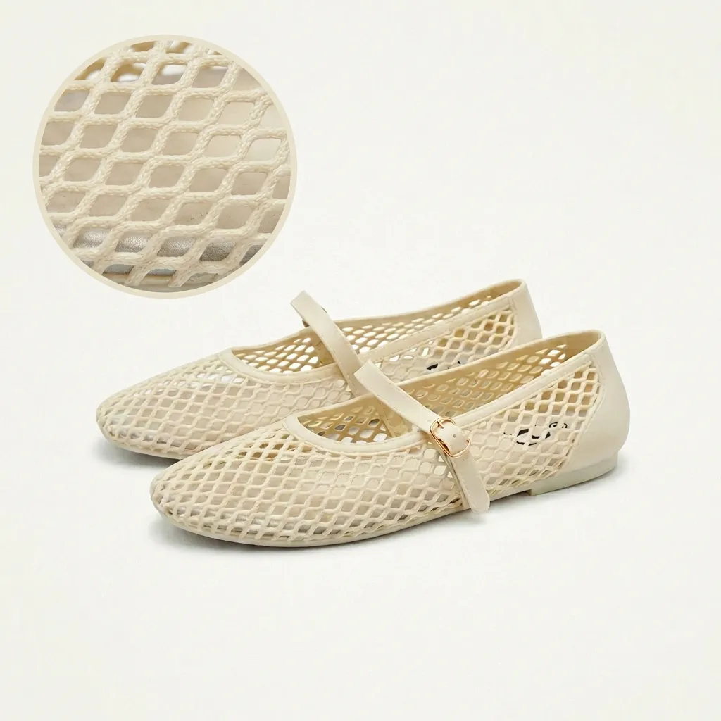 Berrybenka - Sepatu Flatshoes Wanita Sofia Mashea Mesh Mary Jane Jelly