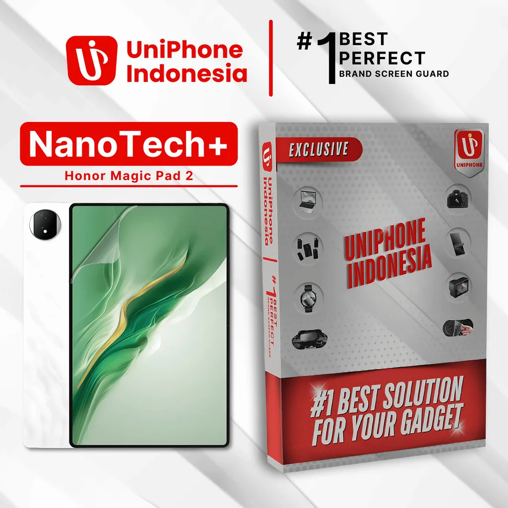 UniPhon EPU BIO GENESIS Hydrogel for HONOR MagicPad 2 / Screen Guard (Nanotech+ 100% Recycle) Premium Hidrogel Anti-Scratch Protector Tempered Gorilla Glass 5 6 7 Anti Gores Full Cover Smart Phone Watch Handphone Gadget Tab Laptop Kamera