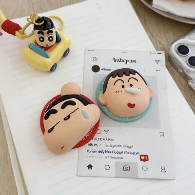 Pop Socket Magsafe Karakter Crayon Shin-chan dan Bo-chan Griptok Magnetik Handphone Lucu Shinchan