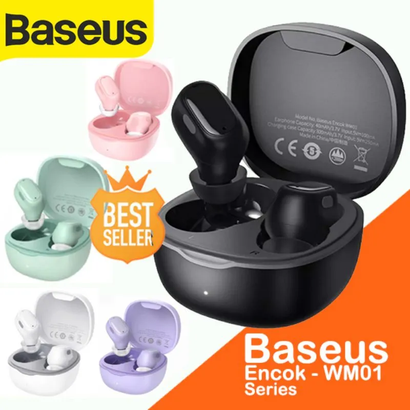 Baseus Bowie WM01 True Wireless Bluetooth Earphone Mini Earbuds TWS