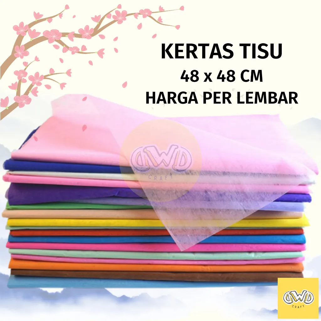 (5 Lembar) Kertas Tissue Tisu Flower Paper Buket Bunga