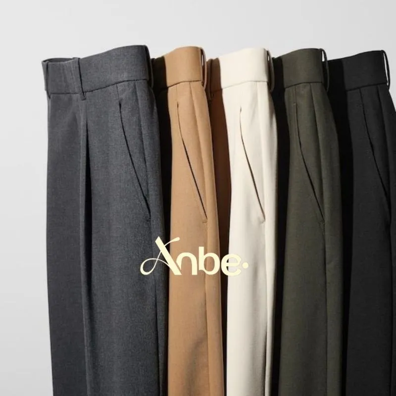 ANBE - Celana bahan formal pria slimfit