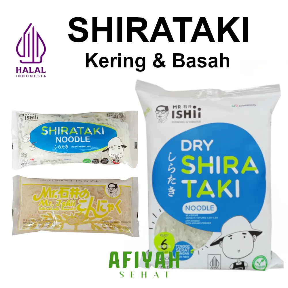 Mr. Ishii Shirataki Konjac Noodle – Mie Porang Kering dan Basah Konnyaku Sehat Lezat Halal BPOM