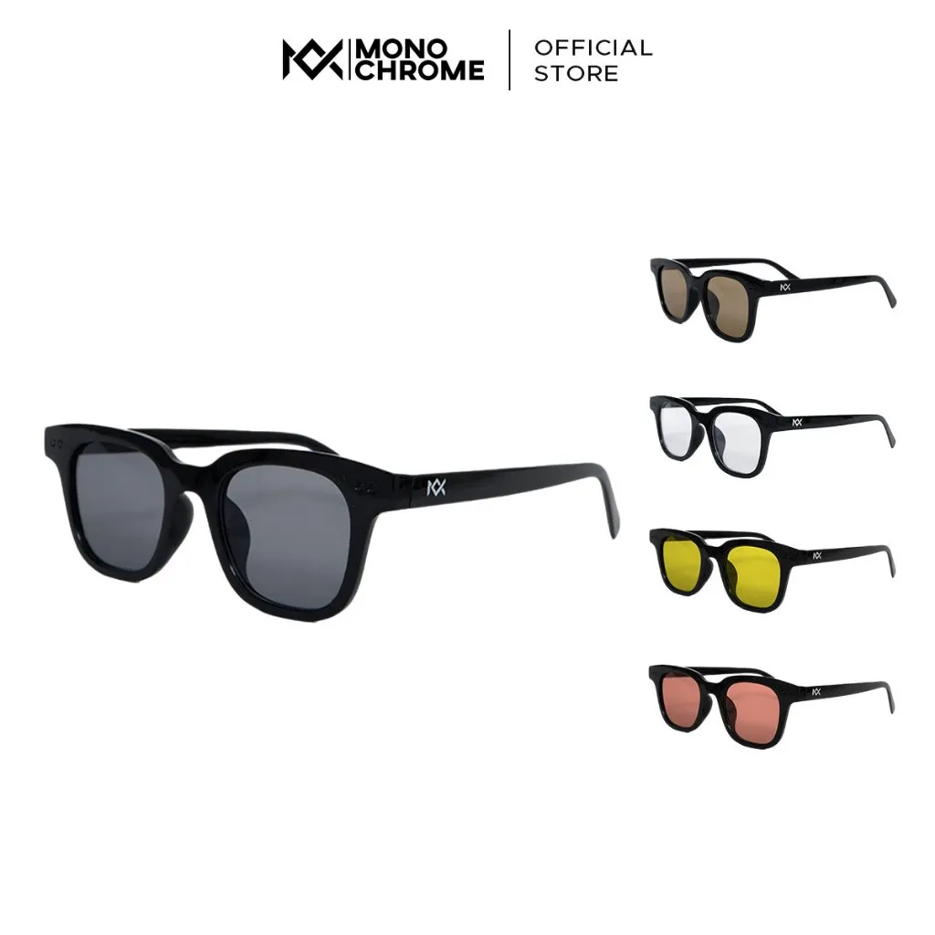 Monochrome Kacamata Pria Bahan Plastik Logo Sunglasses Fashion
