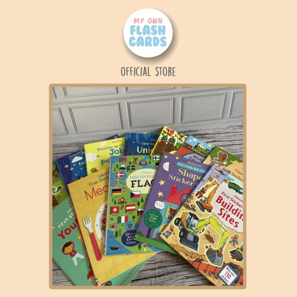 Kumpulan Buku Sticker Berbagai Judul - Ukuran BESAR 21.6 x 27.6 cm - Sticker Book Activity Children Education Imported - Buku Stiker Anak Edukasi Aktivitas